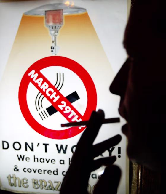 MAN SMOKES CIGARETTE IN BRAZEN HEAD PUB JUST HOURS BEFORE SMOKING BAN COMES INTO FORCE IN IRELAND