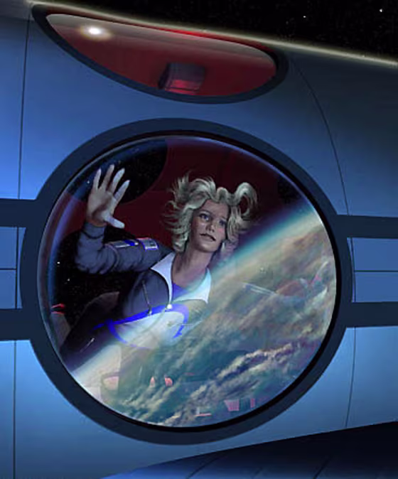 The ultimate aim of private spaceship developers is to take passengers to the final frontier, as shown in this artist's conception.