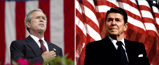 President Bush, like former President Ronald Reagan, has adopted a supply-side approach to the economy. But both found that cutting federal spending is far harder than cutting taxes. 