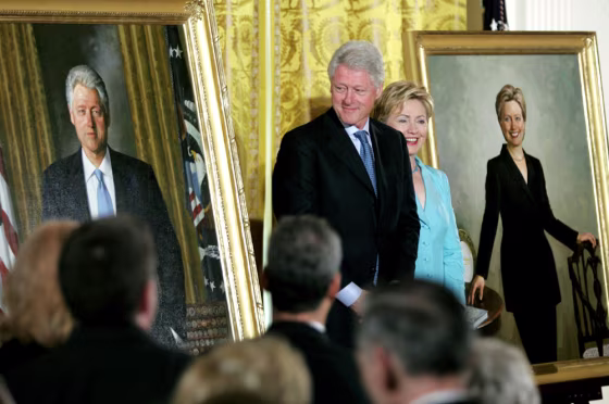FORMER PRESIDENT CLINTON UNVEILS PORTRAIT TO HANG IN WHITE HOUSE