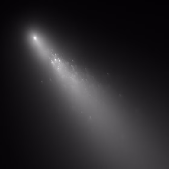 The Hubble space telescope&nbsp;captured this image&nbsp;of the crumbling Comet 73P/Schwassmann-Wachmann 3's Fragment B on April 20. 