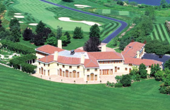 This Bridgehampton, Long Island estate, offered for the handsome price of $75 milliion, includes a U.S. Golf Association-rated golf course, a grass tennis court, 14 gardens, a crabapple allée, a lily walk and a 25,000-square-foot main house. 