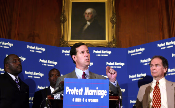 "The future of our country hangs in the balance because the future of the American family hangs in the balance,” says Sen. Rick Santorum, R-Penn.