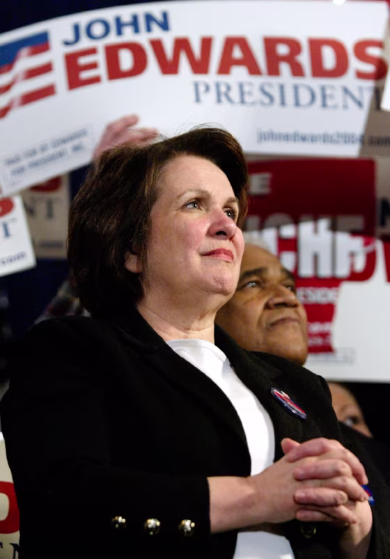 FILE IMAGE OF ELIZABETH EDWARDS AFTER SPEECH