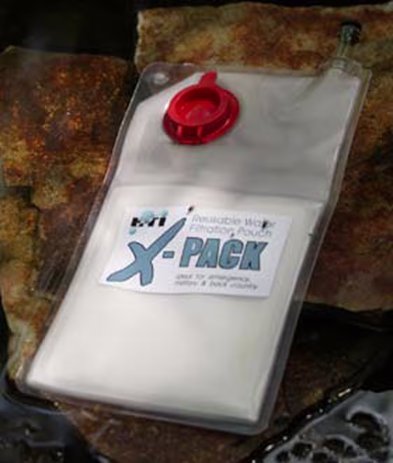 Hydration Technologies' X-Pack water purification bag contains a special filter that removes virtually all the bacteria and toxic chemicals from liquid. The U.S. military has adapted the filtration system&nbsp;to rehydrate dried food rations.