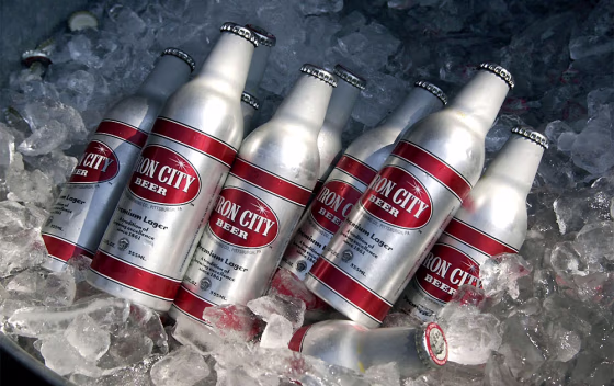 METAL BEER BOTTLES