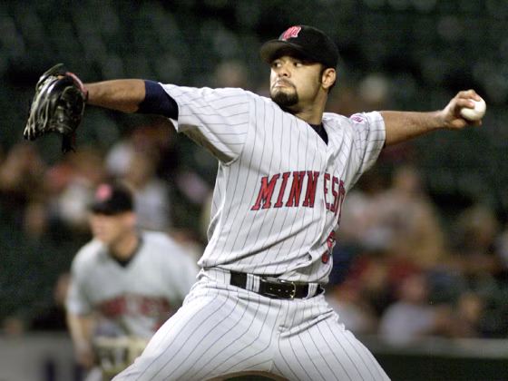 Twins pitcher Johan Santana pitches against Orioles at Camden Yards