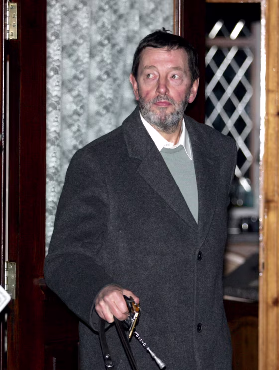 Britain's Home Secretary David Blunkett leaves his home in Sheffield northern England
