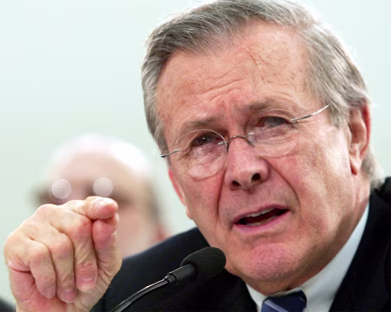 (FILE)  Rumsfeld Stays On As Secretary Of Defense
