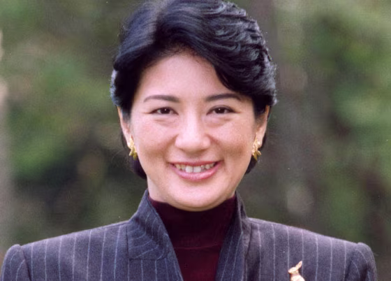 Japanese Crown Princess Masako pose for photo in garden of Togu Palace in Tokyo