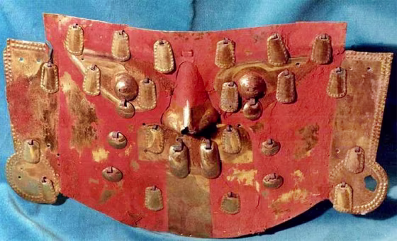 File photo of a gold mask from Sican culture