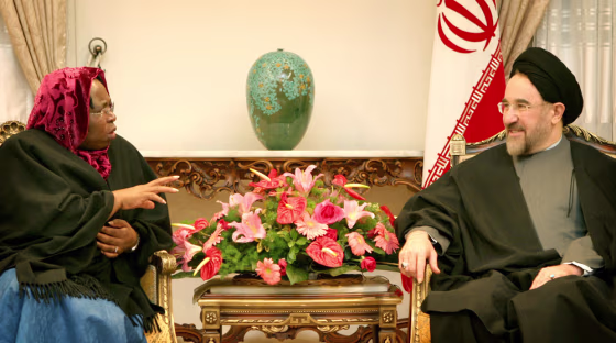 Iranian President Khatami meets with South African Foreign Minister Zuma in Tehran