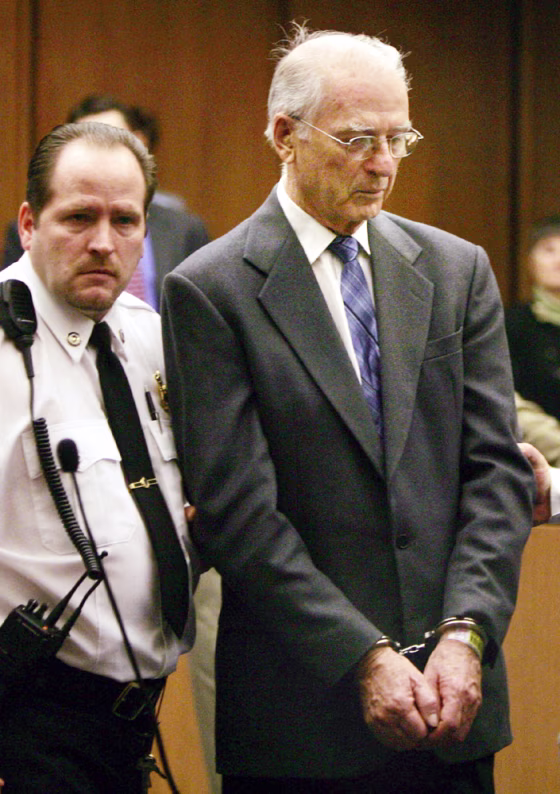 Defrocked priest Paul Shanley is led from court after being sentenced for rape in Cambridge