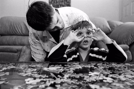 Cases of autism are surging among the children of Silicon Valley, Calif. Are math-and-tech genes to blame or could there be another culprit? David Karutis, left, is a programmer with Asperger Syndrome, a related, milder condition. His son, Anthony, has high-functioning autism.