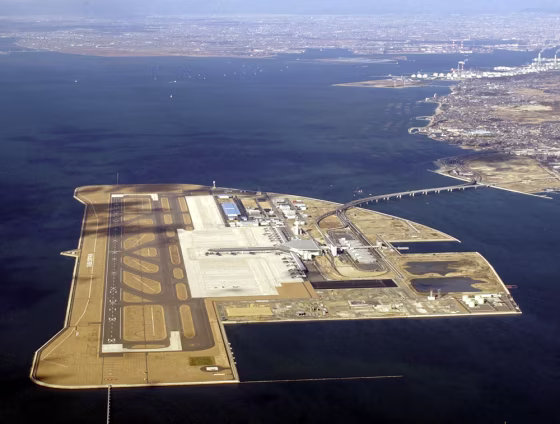 Chubu Centrair International Airport is built on a man-made island off Tokoname, central Japan.