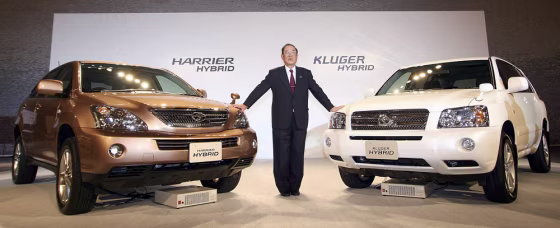 Toyota Introduces Newly Developed Hybrid SUVs, Harrier and Kluger