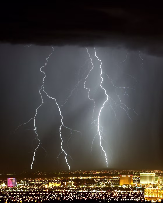 LIGHTNING STORM OVER LAS VEGAS