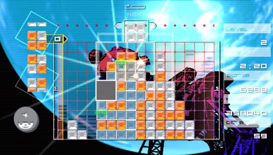 The puzzle game "Lumines" for the PSP