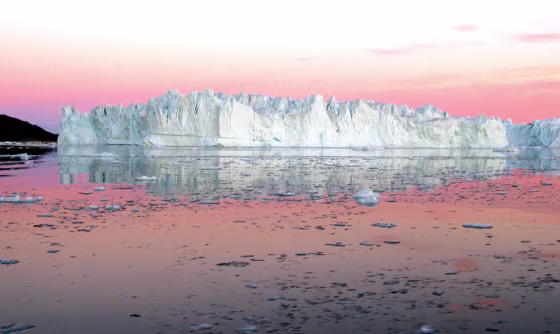 An isceberg is seen in the Ilulissat fjo