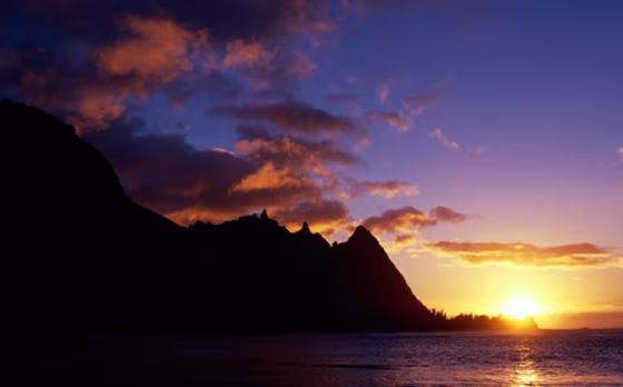 The Na Pali Coast at Sunset