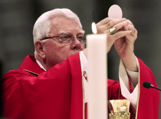 US Cardinal Bernard Law presides over a Mass in the Vatican's St. Peter's Basilica