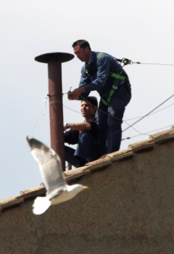 A special chimney was installed&nbsp;at the Sistine Chapel on April 15 to vent the smoke that signals the result of the day’s balloting. Surprisingly, the tradition of the white smoke is relatively new,&nbsp;making its first appearance&nbsp;in 1914, historian Fred Baumgartner discovered.