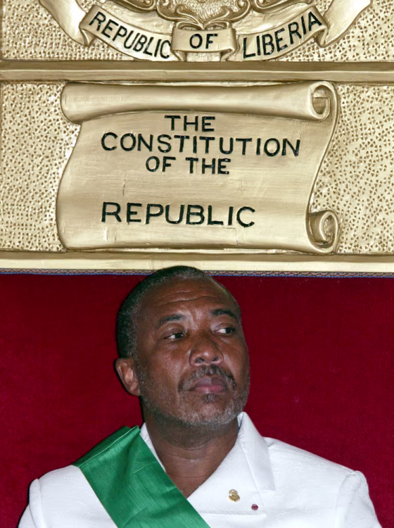 Did former Liberia President Charles Taylor go into business with al-Qaida? In this photo, Taylor waits during the swearing-in ceremony of Liberia's new President Moses Zeh Blah at the presidential palace in Monrovia, Liberia, 11 August 2003. Taylor later boarded a Nigerian government plane that took him into exile. 