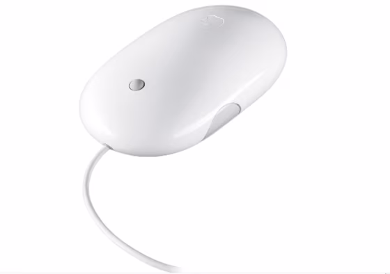 Apple's new "Mighty Mouse" features multiple buttons, four sensors and a scroll ball.