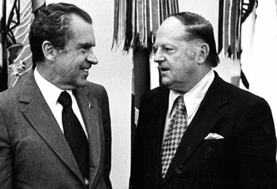 Former Rep. William Jennings Bryan Dorn meets with President Nixon in this undated file photo. Dorn, who served western South Carolina in the U.S. House for nearly three decades, died on Saturday. He was 89. 