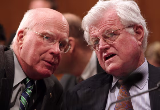 Sen. Patrick Leahy (D-Vt.), left, and Sen. Edward Kennedy (D-Mass.) both serve on the Senate Judiciary Committee.