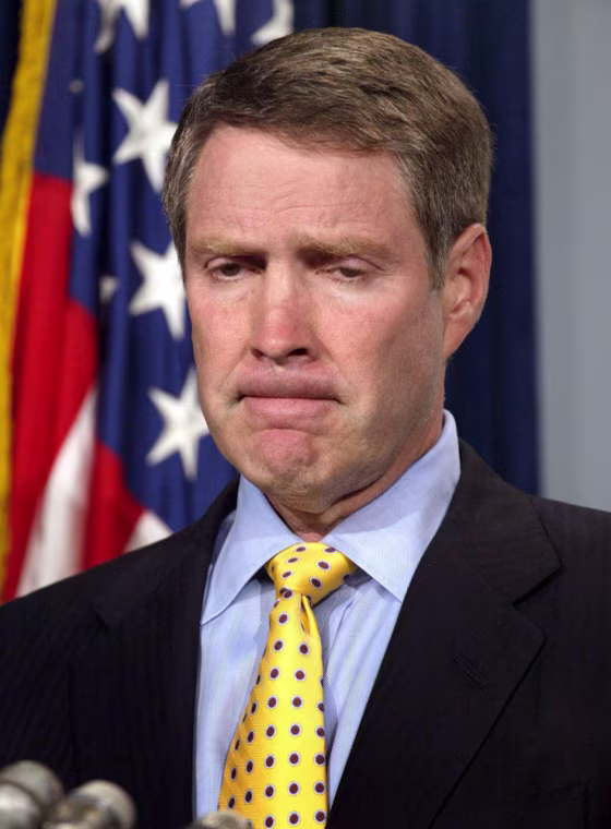 File photo of US Senator Bill Frist speaking at a news conference on Capitol Hill in Washington