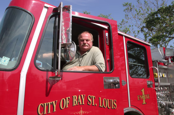Eddie Favre, the mayor of Bay St. Louis, Miss., is an upbeat presence with a passion for his town.