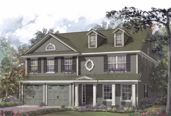 The Katonah model home, shown here in this rendering provided by KB Home,&nbsp;is part of a new subdivision that will be built with the help of Martha Stewart.