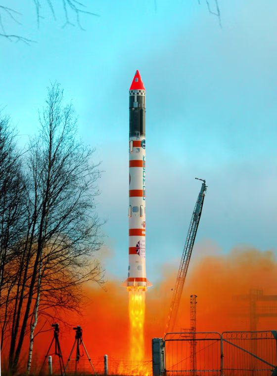 The Cosmos 3M rocket blast of from Plesetsk Cosmodrome in Russia's northern Arkhangelsk region