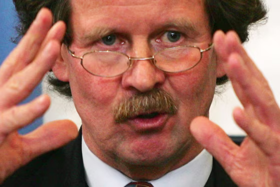 Manfred Nowak, UN Special Rapporteur on Torture, answers question during news conference in Beijing