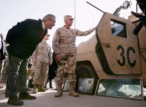 Donald Rumsfeld Visits Iraq
