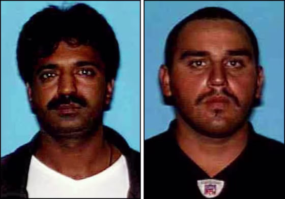 Ishtiaq Hussain, 38, left, and Jose Antonio Barajas, 22, seen in this undated photo, were taken into custody by police Tuesday after an exchange of gunfire on the American side of the U.S.-Canadian border in Blaine, Wash.