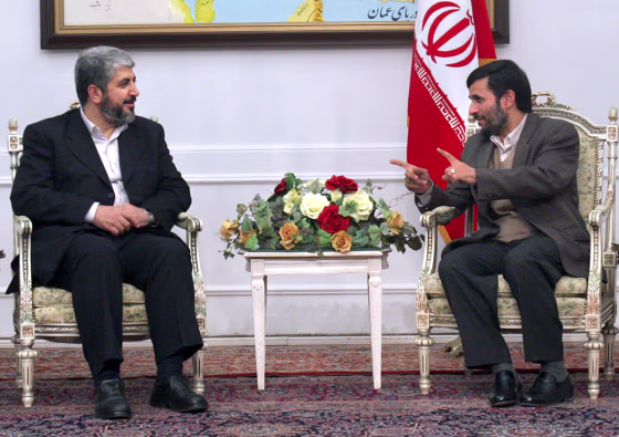 Meshaal meets with Iranian President Ahmadinejad in Tehran