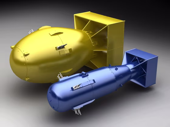 Italian toy maker Brumm has created miniature models of the atomic bombs dropped on Japan during World War II.