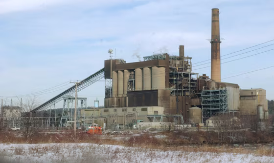 Coal burning power plants like this one in Bow, N.H., emit mercury, which then enters the food supply via water sources.