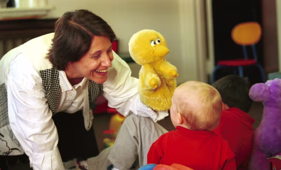 Temple University psychologist Kathy Hirsh-Pasek interacts with infants to figure out how they learn their first words.