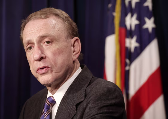 US Senate Judiciary Committee Chairman Arlen Specter speaks during news conference on Capitol Hill