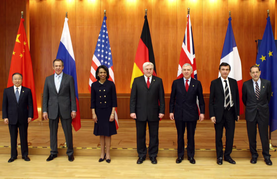 DAI BINGGUO, SERGEY LAVROV, CONDOLEEZZA RICE, FRANK-WALTER STEINMEIER, JACK STRAW, PHILIPPE DOUSTE-BLAZY, JAVIER SOLANA