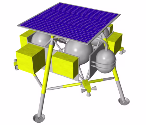 One&nbsp;concept for Japan's unmanned moon lander includes a power-producing solar panel on top.