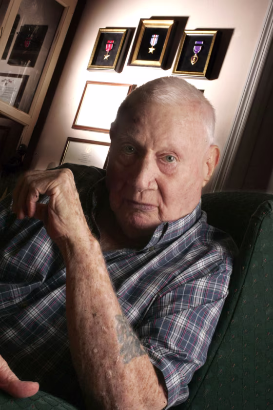 Martin F. Dardis is shown in this June 3, 2005, photo taken in his Palm City, Fla., home.