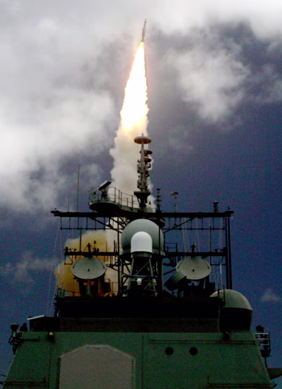 In a photo provided by the U.S. Navy, a Standard Missile-3 is launched from the Aegis cruiser USS Shiloh during a ballistic missile flight test held jointly by the Missile Defense Agency and the Navy on Friday.