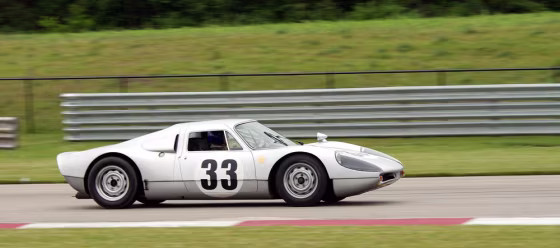 A&nbsp;Porsche races on the Autobahn Country Club’s South Circuit.