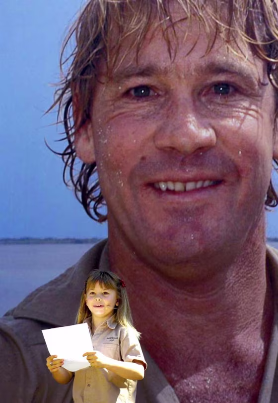 Bindi Irwin, the daughter of the late Steve Irwin, reads a eulogy about her father at his memorial service in Beerwah, Australia, on Wednesday.