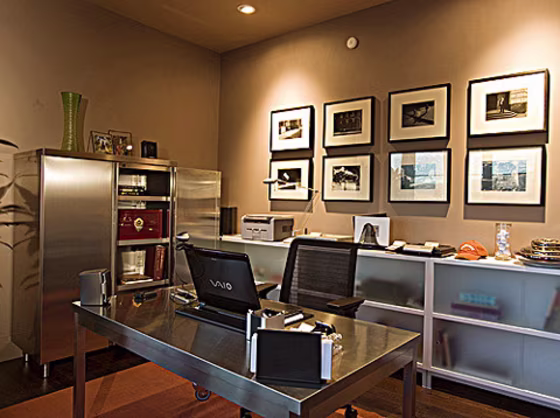 In this year's Idea House,&nbsp;the dining room/living room area was built with paperless drywall and hardwood floors made of prefinished planks that lock together for a glueless, nail-free, fast installation.