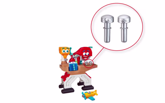 This image, from Hasbro’s Web site, shows the oversized, plastic toy nails sold with the Tool Bench toys that caused the suffocation of two small children.